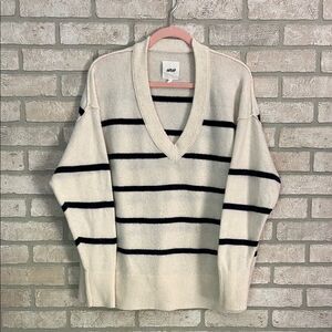 Aerie Stripped V-neck Sweater- Size M